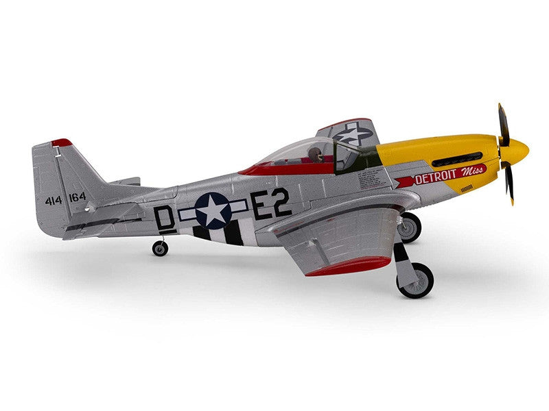 Avion E-FLITE UMX P-51D Mustang Detroit BNF Basic AS3X SAFE EFLU7350 - Breizh Modélisme.