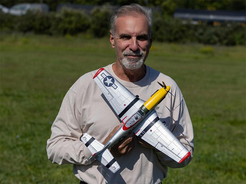 Avion E-FLITE UMX P-51D Mustang Detroit BNF Basic AS3X SAFE EFLU7350 - Breizh Modélisme.