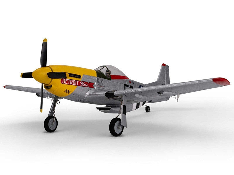 Avion E-FLITE UMX P-51D Mustang Detroit BNF Basic AS3X SAFE EFLU7350 - Breizh Modélisme.
