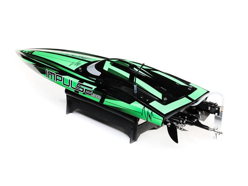 Bateau Télécommandé ProBoat Impulse 32 Brushless Deep-V RTR vert - Breizh Modélisme.