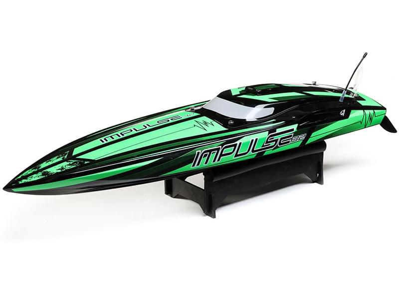 Bateau Télécommandé ProBoat Impulse 32 Brushless Deep-V RTR vert - Breizh Modélisme.