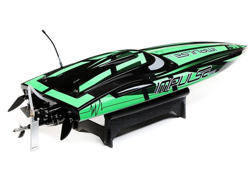 Bateau Télécommandé ProBoat Impulse 32 Brushless Deep-V RTR vert - Breizh Modélisme.