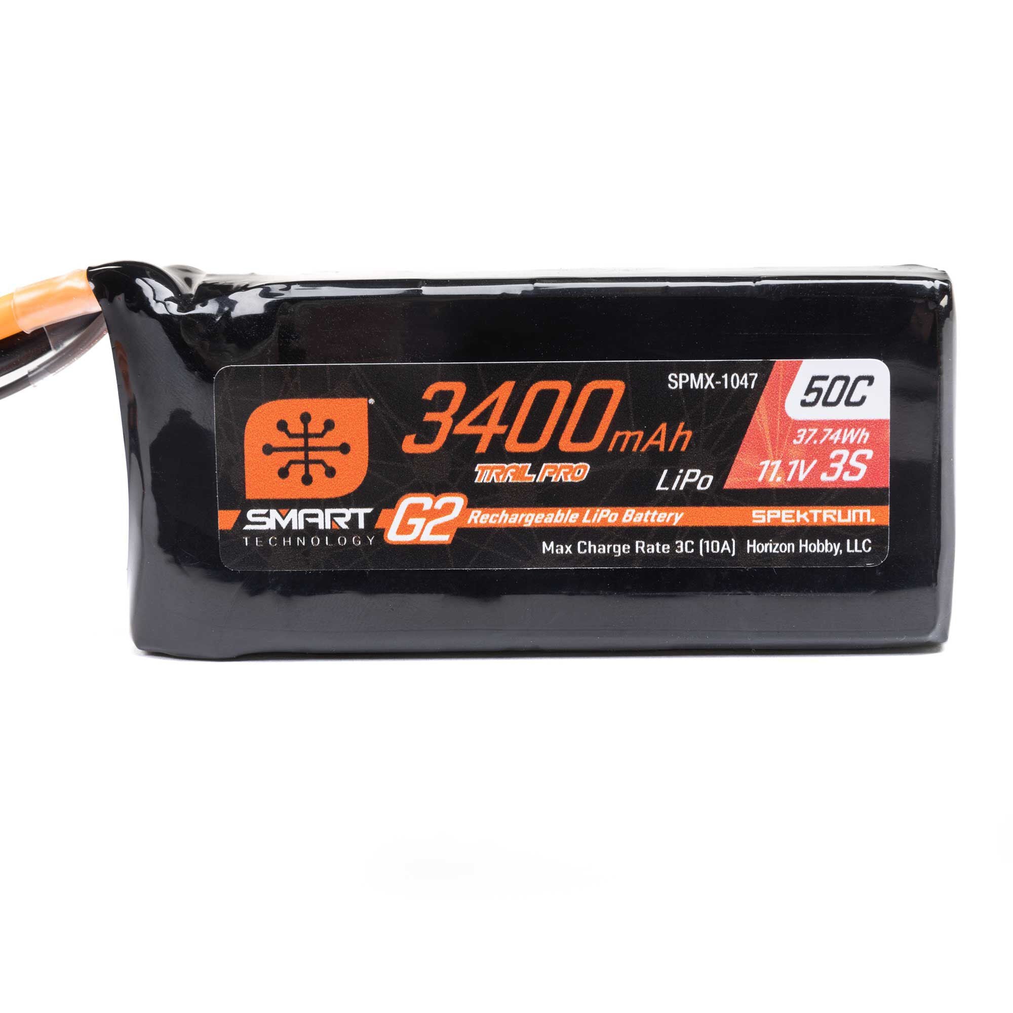 Batterie Lipo 3S 11.1V 3400mAh 50C Smart G2 Trail Pro IC3 - SPMX-1047 - Breizh Modélisme.