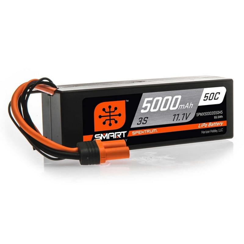 Batterie LiPo 3s Spektrum SPMX50003S50H5 - 11,1 V 5000mAh 50C, IC5 - Breizh Modélisme.