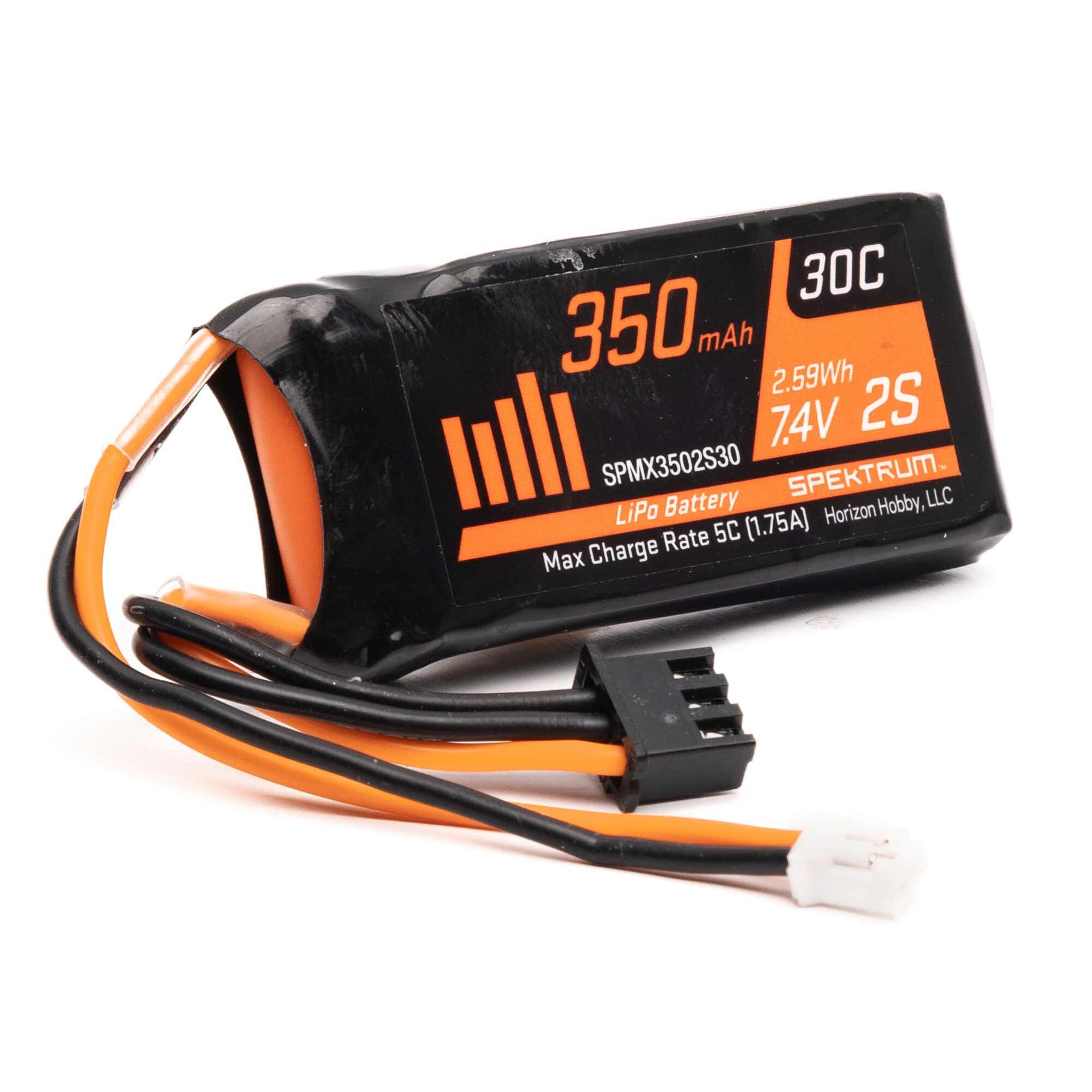 Batterie Lipo 7.4V 350mAh 2S SCX24 PH 2.0 - SPMX3502S30 - Breizh Modélisme.