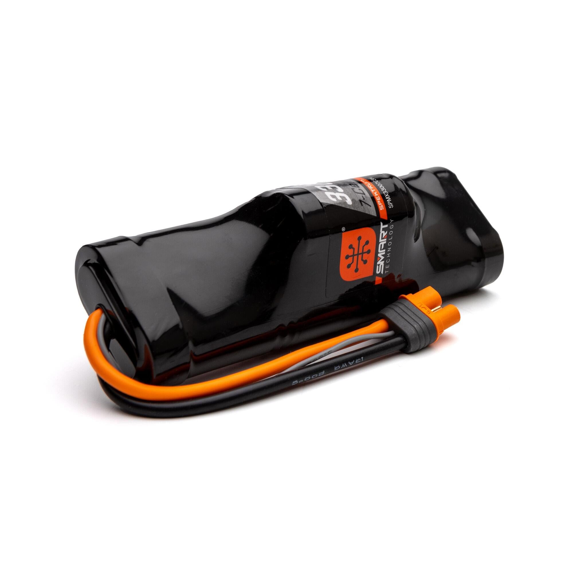 Batterie NiMH intelligente 8,4 V 3300mAh 7 cellules IC3 - SPMX33007C3H - Breizh Modélisme.