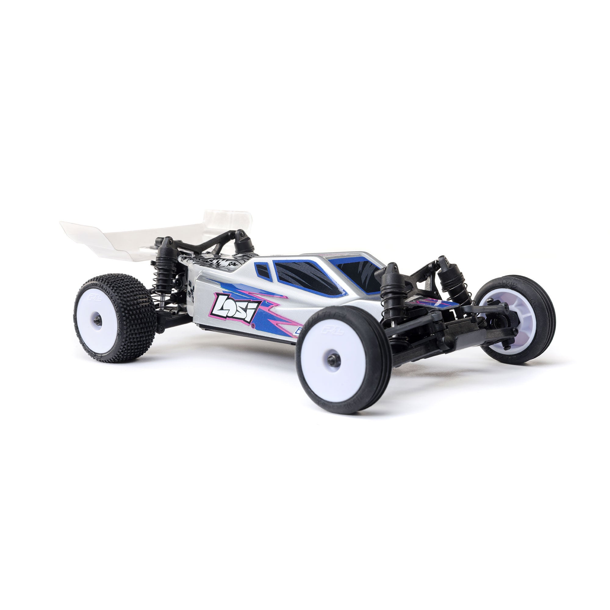 Buggy Losi 1/24 Micro-B 2WD RTR argent - LOS00007T2 - Breizh Modélisme.
