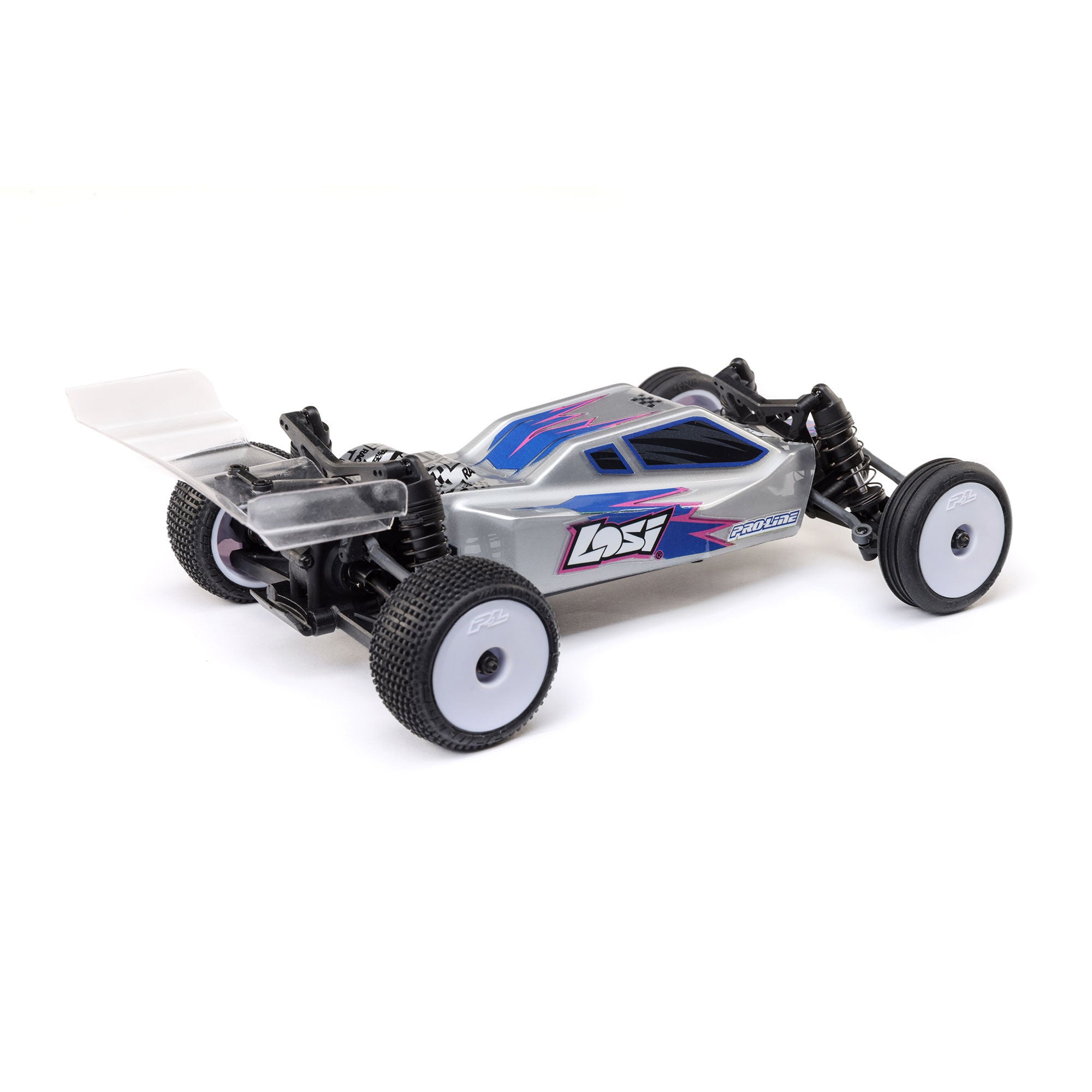 Buggy Losi 1/24 Micro-B 2WD RTR argent - LOS00007T2 - Breizh Modélisme.