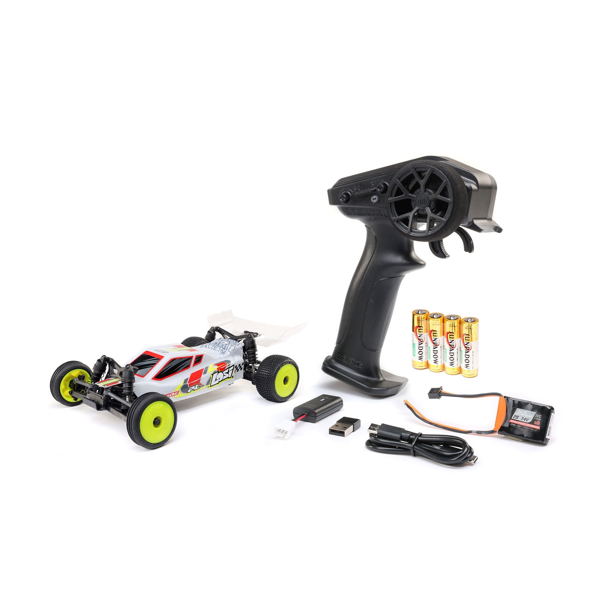 Buggy Losi 1/24 Micro-B 2WD RTR blanc - LOS00007T1 - Breizh Modélisme.
