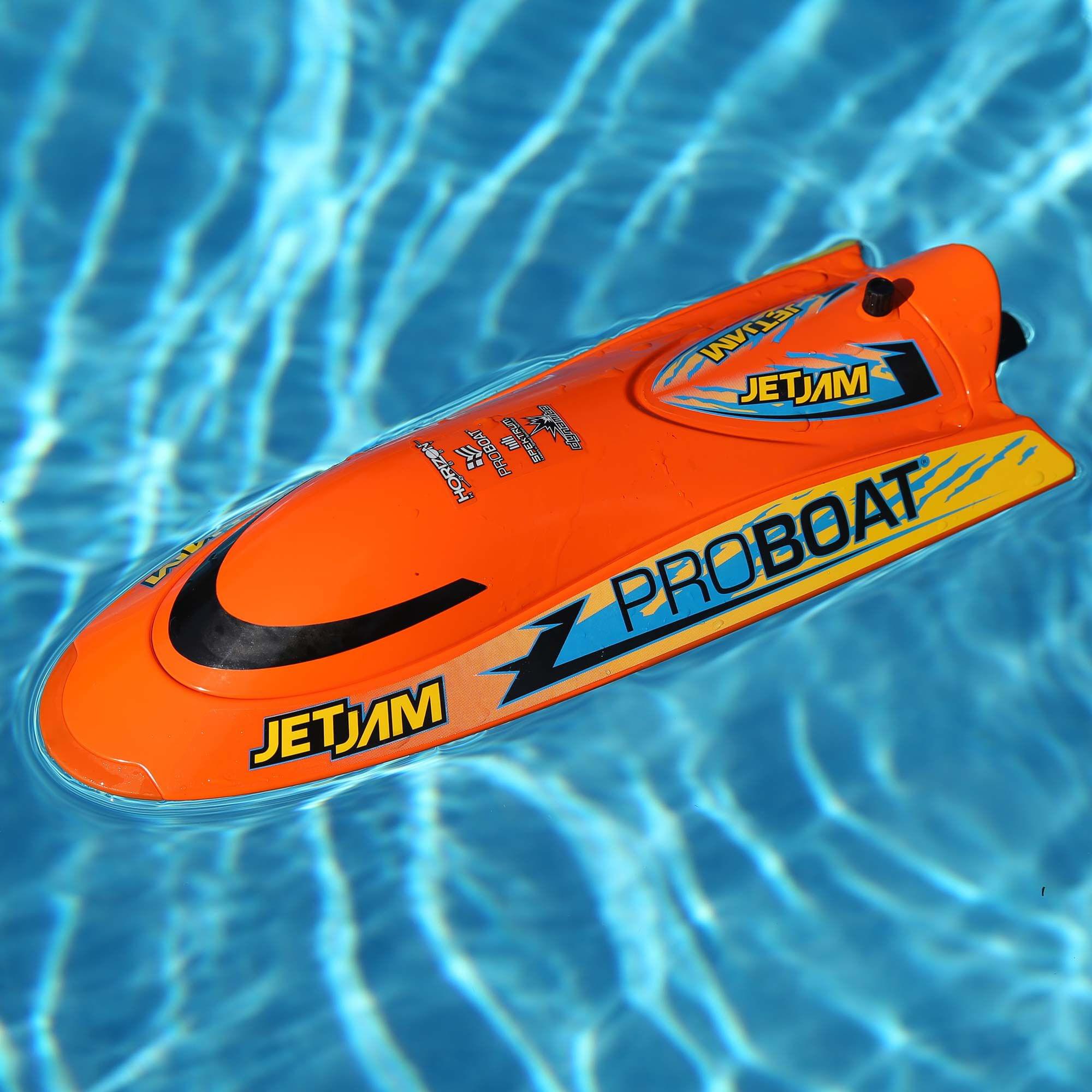 Jet Jam V2 12 orange Racer brossé RTR PRB08031V2T1" - Breizh Modélisme.