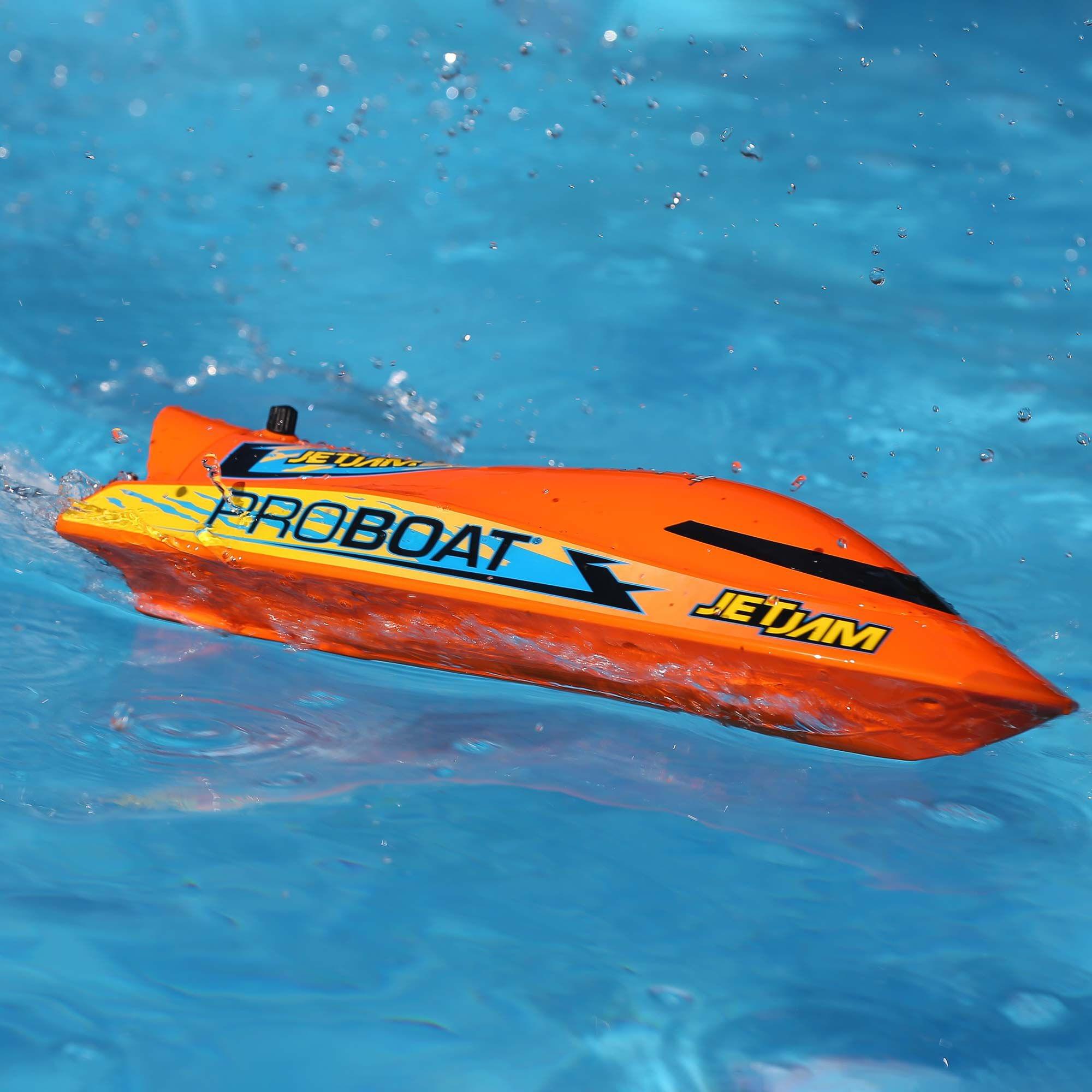 Jet Jam V2 12 orange Racer brossé RTR PRB08031V2T1" - Breizh Modélisme.