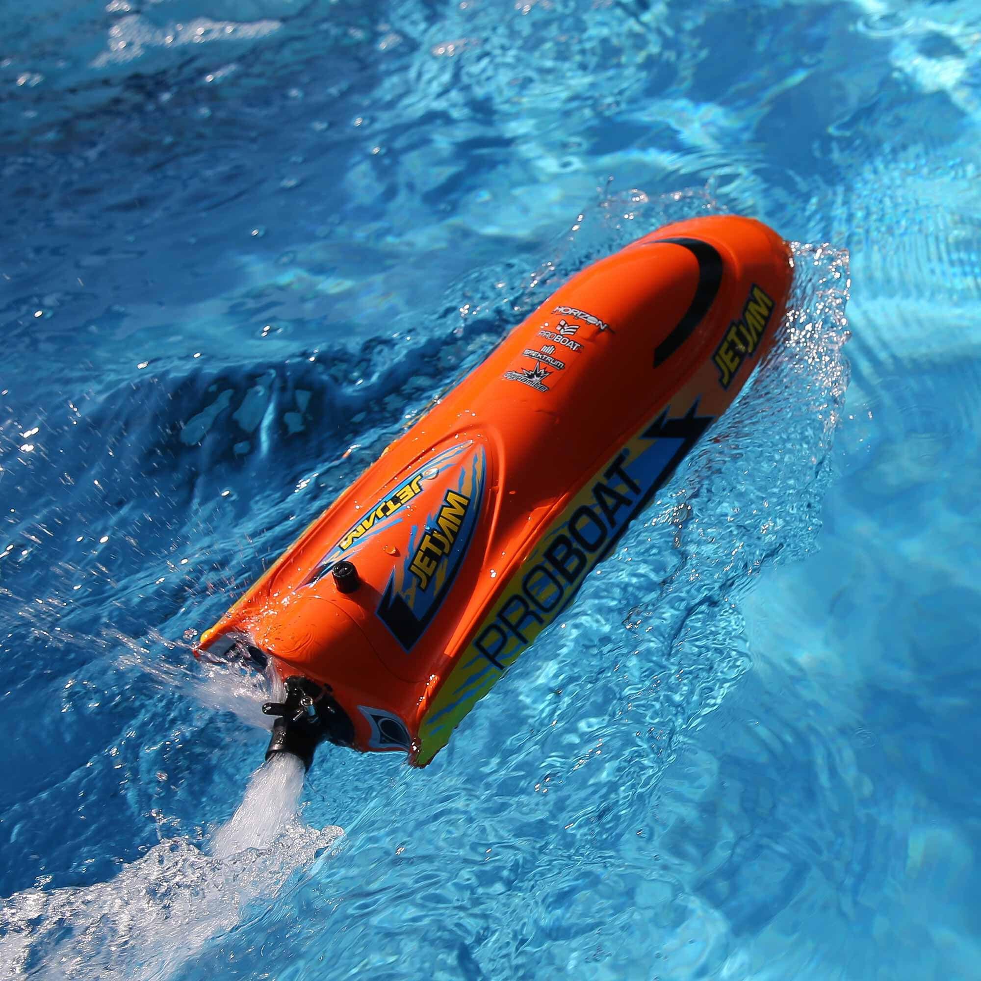 Jet Jam V2 12 orange Racer brossé RTR PRB08031V2T1" - Breizh Modélisme.