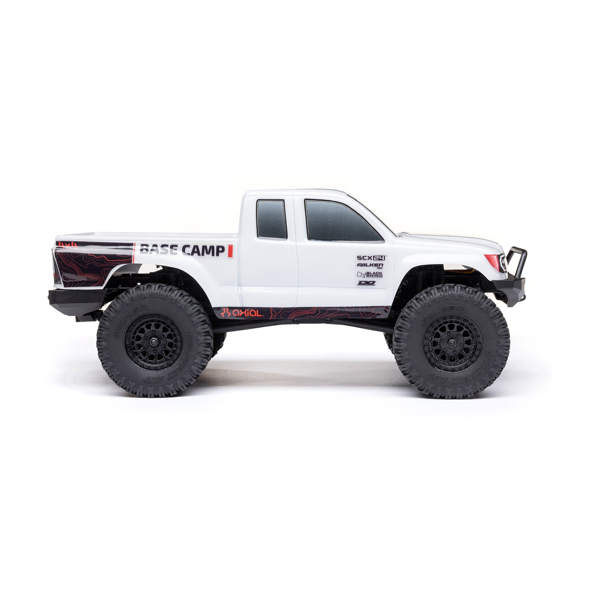 Mini rock crawler SCX24 Base Camp 4WD 1/24 charbon RTR blanc - AXI-1219T1