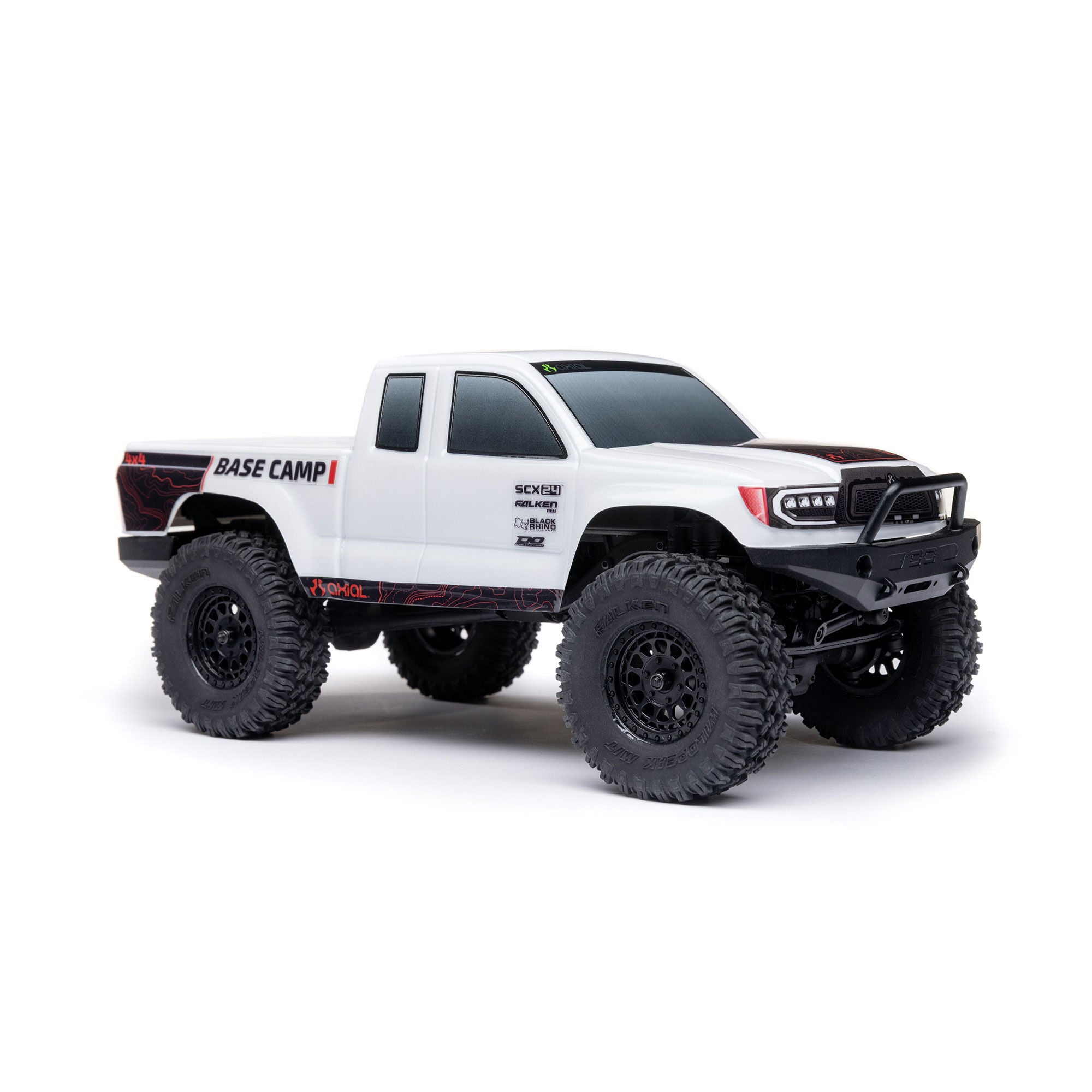 Mini rock crawler SCX24 Base Camp 4WD 1/24 charbon RTR blanc - AXI-1219T1