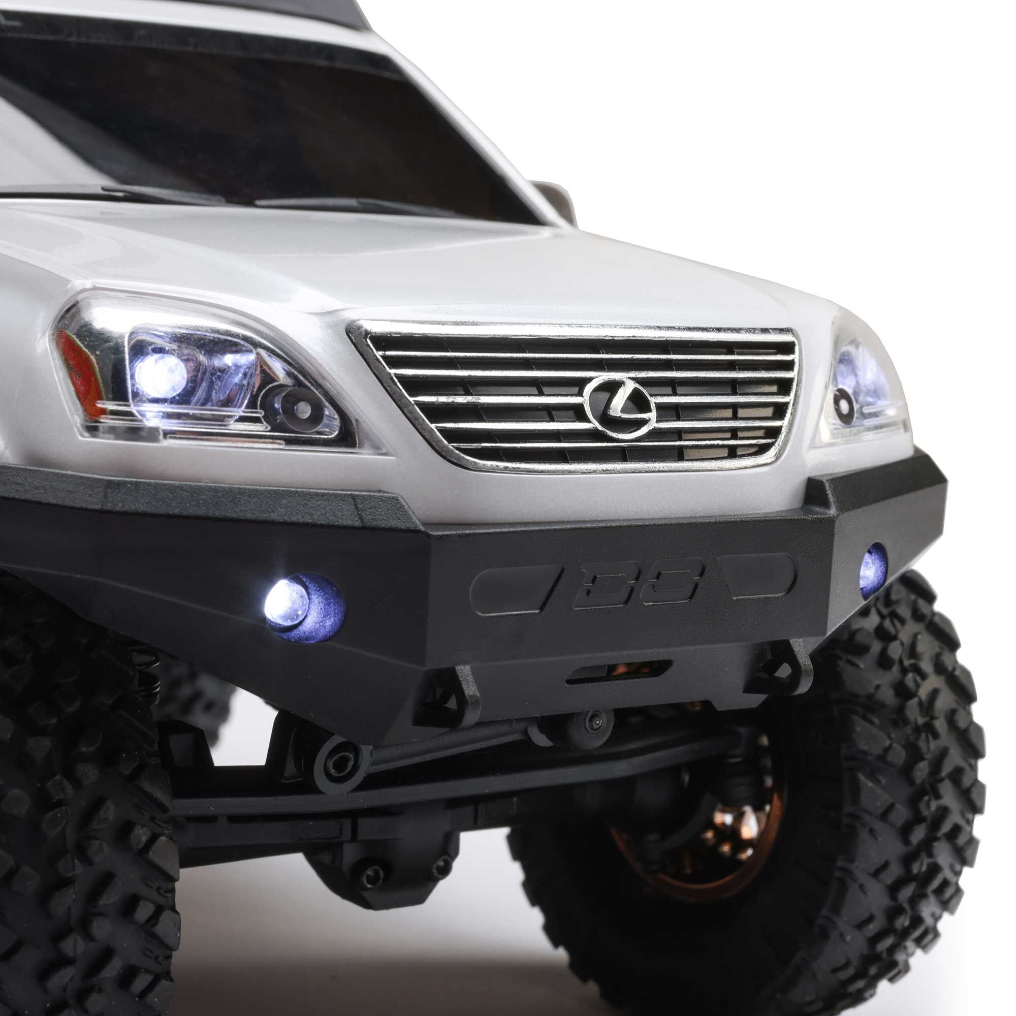 Mini rock crawler SCX24 Lexus GX 470 4X4 1/24 RTR blanc - AXI-1532T1 - Breizh Modélisme.