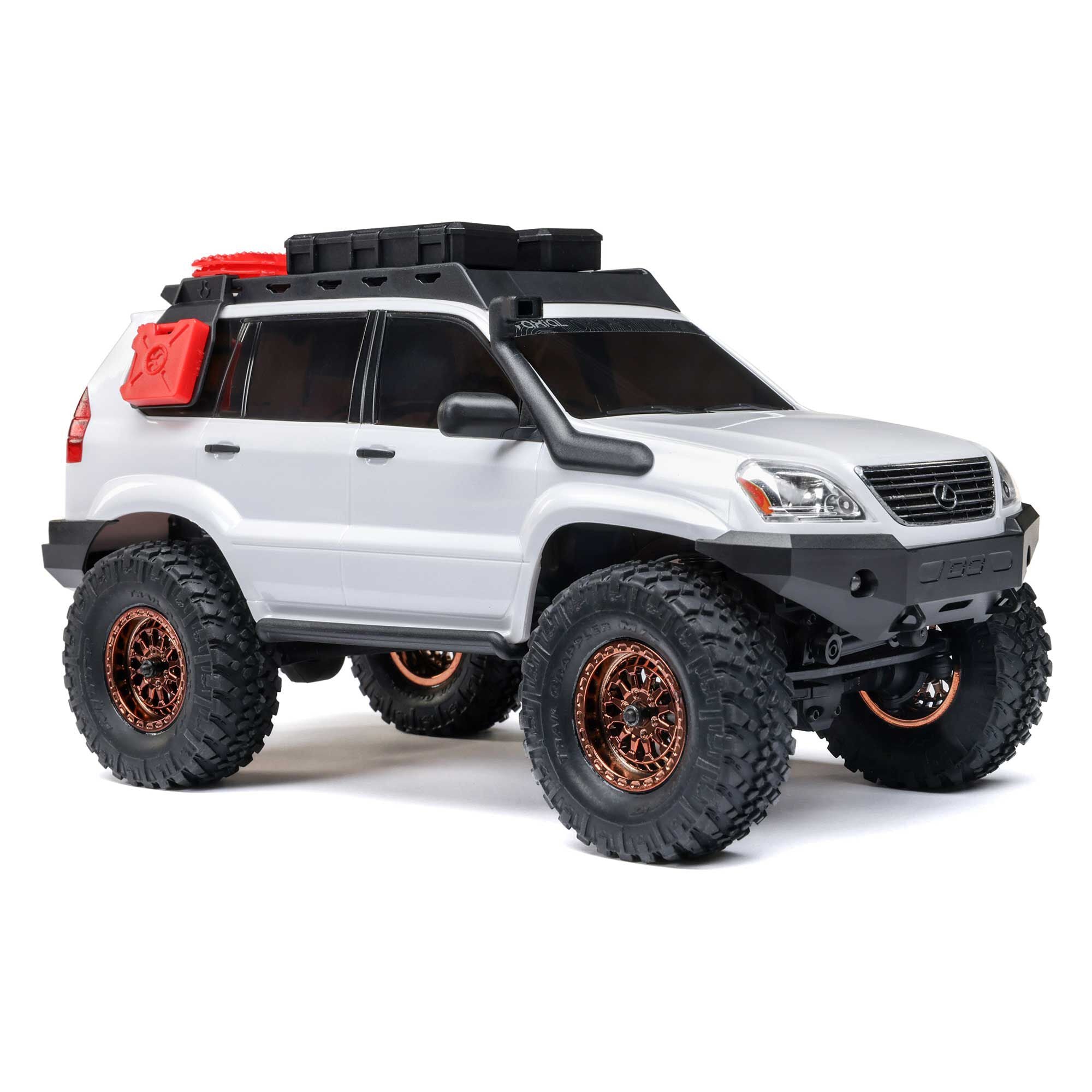 Mini rock crawler SCX24 Lexus GX 470 4X4 1/24 RTR blanc - AXI-1532T1 - Breizh Modélisme.