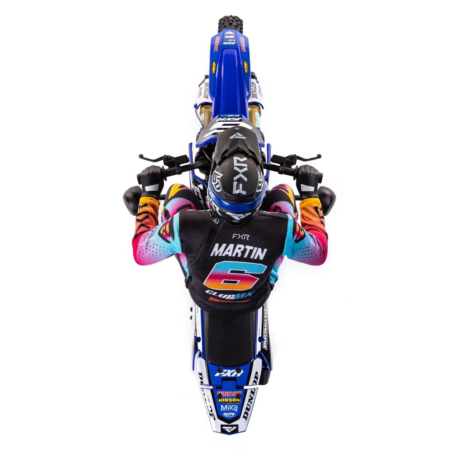 Moto RC Losi 1/4 Promoto-MX Motorrad RTR, Club MX LOS06000T2 bleu - Breizh Modélisme.