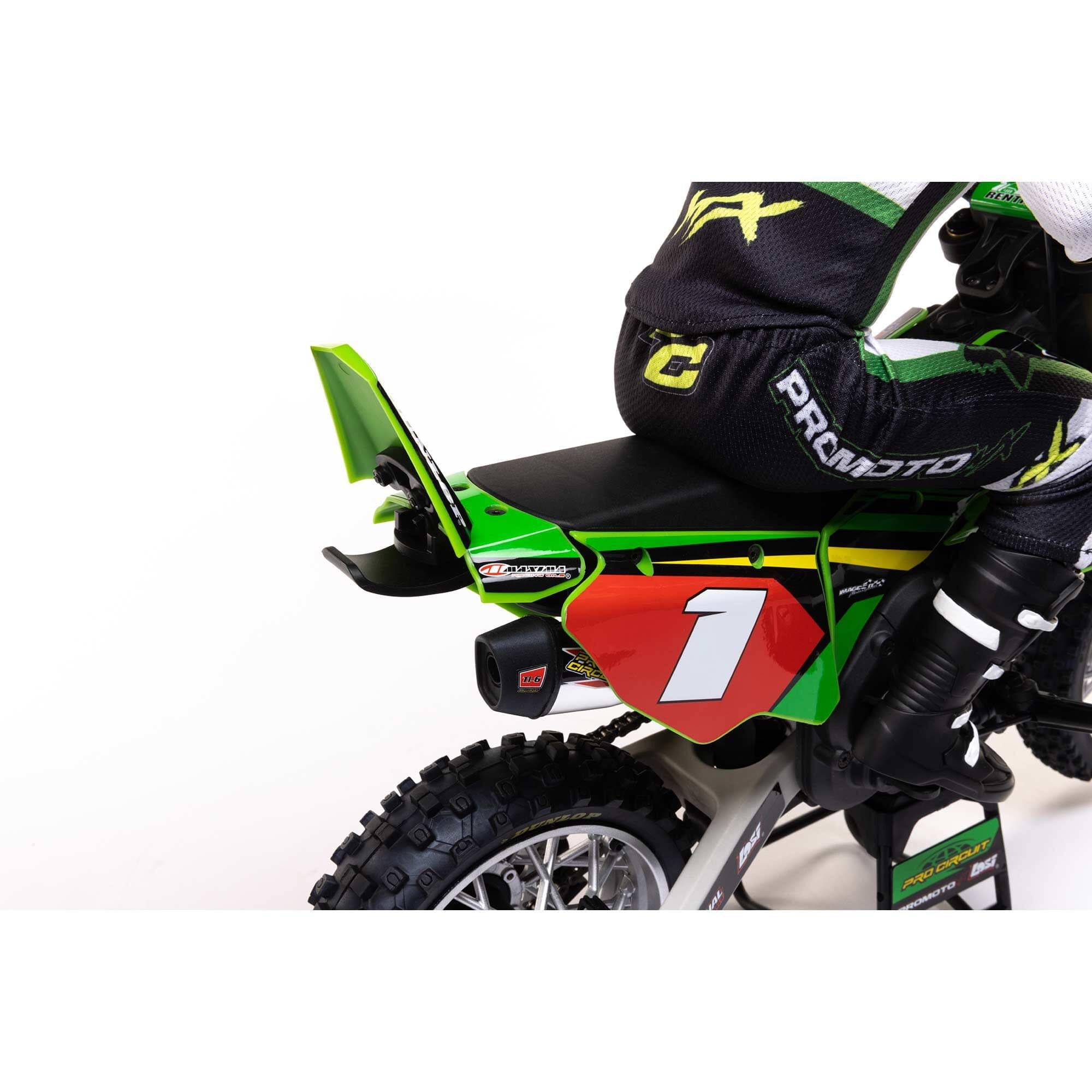 Moto RC Losi 1/4 Promoto-MX Motorrad RTR, Pro circuit LOS06002 verte - Breizh Modélisme.