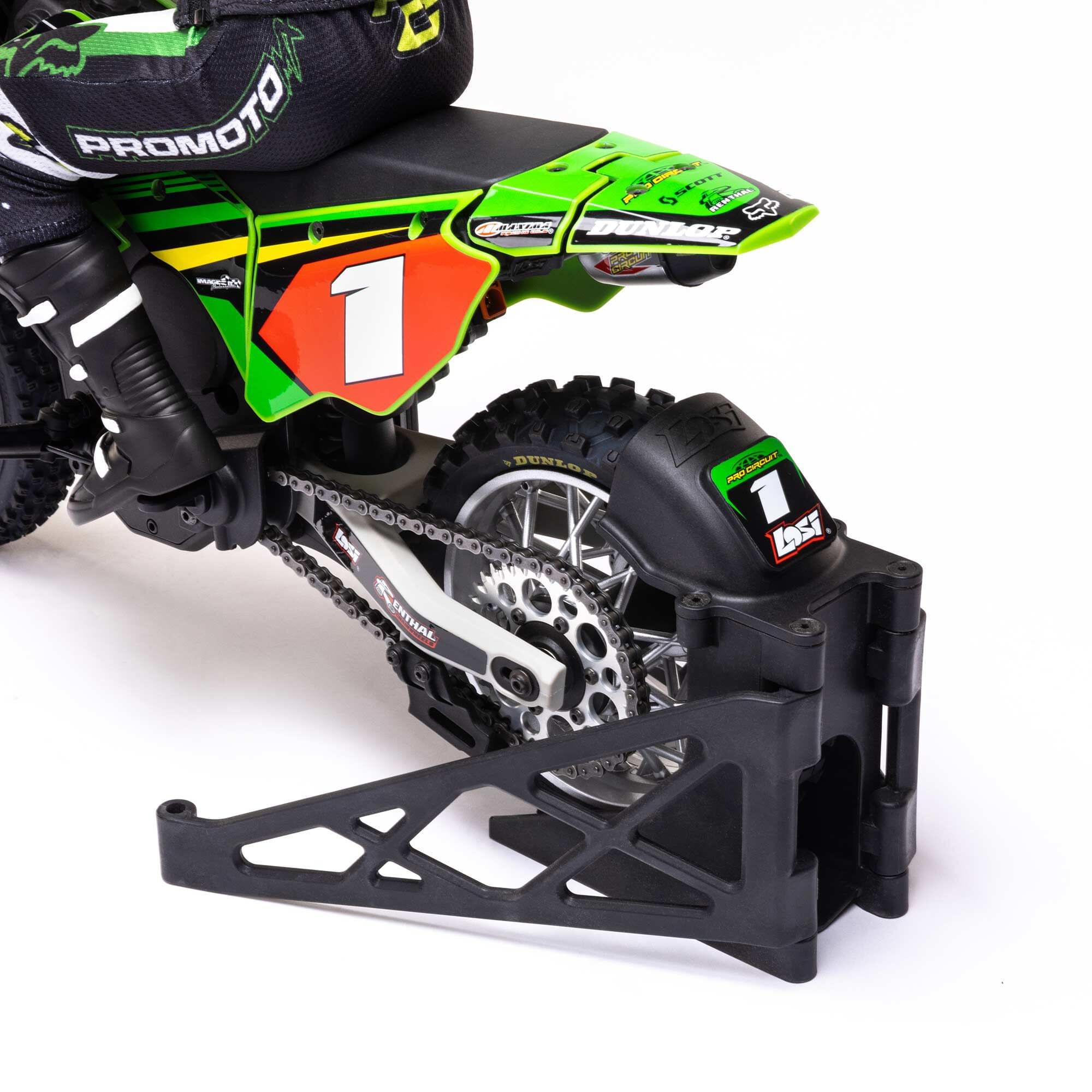 Moto RC Losi 1/4 Promoto-MX Motorrad RTR, Pro circuit LOS06002 verte - Breizh Modélisme.