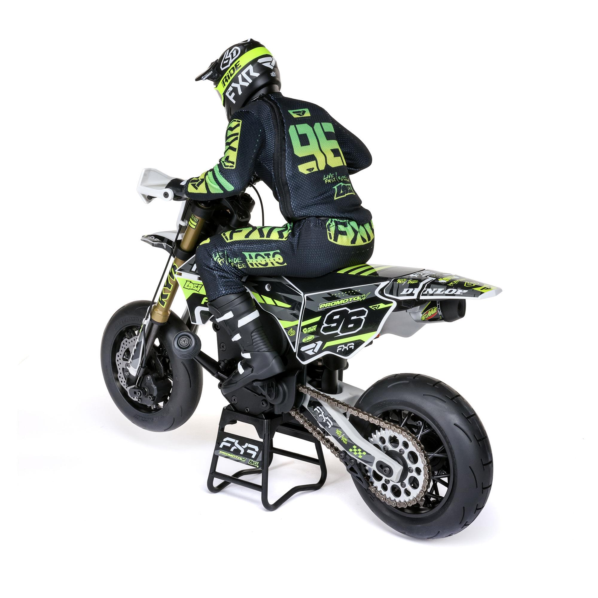 Moto RC Losi 1/4 Promoto-SM FXR RTR blanc - LOS-2272 - Breizh Modélisme.