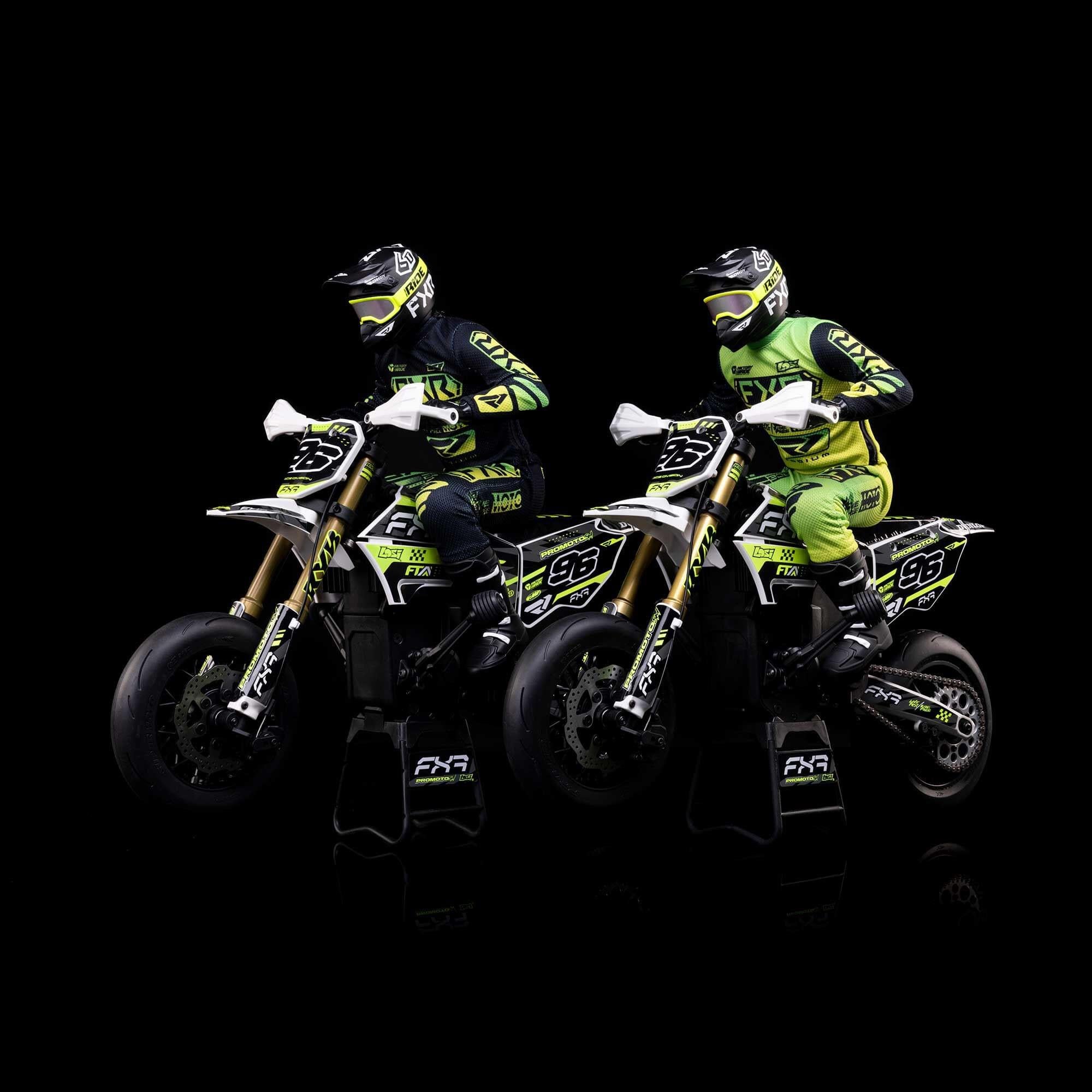 Moto RC Losi 1/4 Promoto-SM FXR RTR blanc - LOS-2272 - Breizh Modélisme.