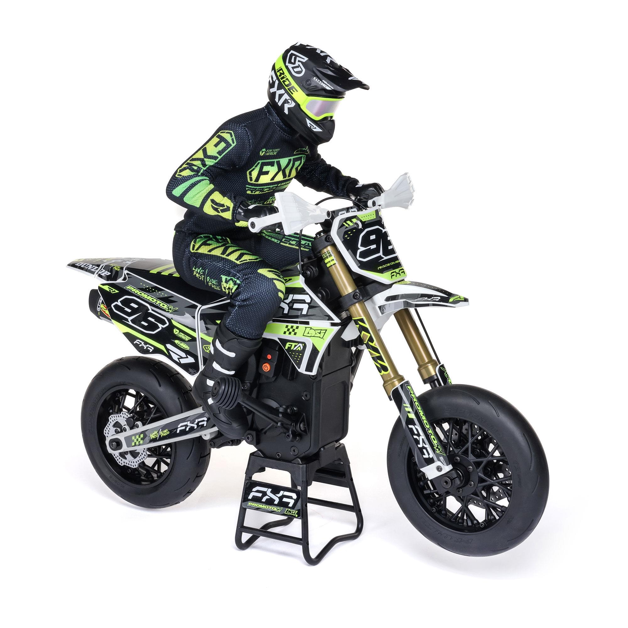 Moto RC Losi 1/4 Promoto-SM FXR RTR blanc - LOS-2272 - Breizh Modélisme.