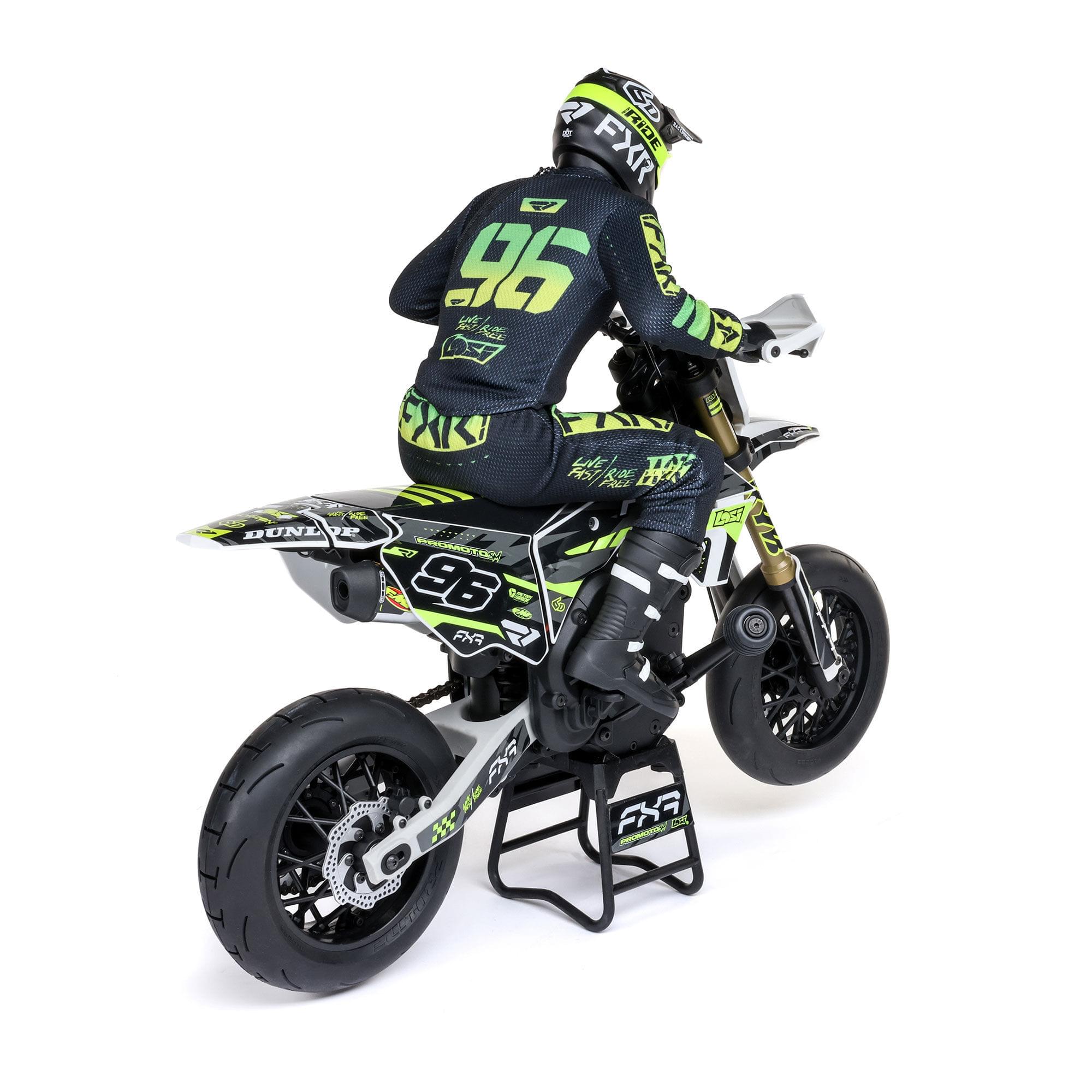 Moto RC Losi 1/4 Promoto-SM FXR RTR blanc - LOS-2272 - Breizh Modélisme.