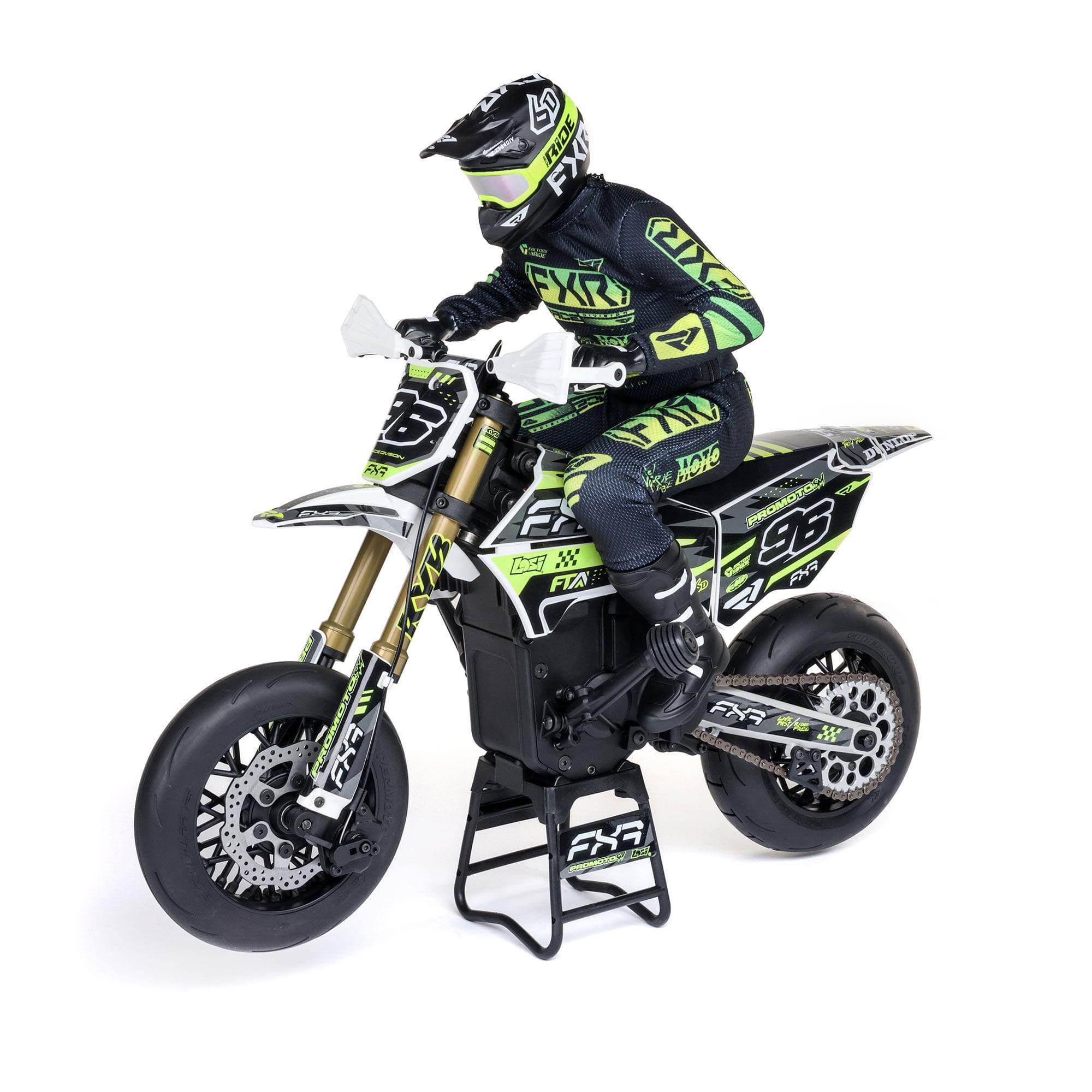 Moto RC Losi 1/4 Promoto-SM FXR RTR blanc - LOS-2272 - Breizh Modélisme.