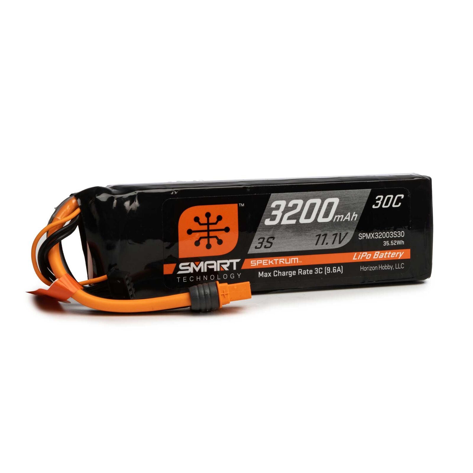 Spektrum Accu lipo Smart 11.1v 3200mah 30C IC3 - SPMX32003S30 - Breizh Modélisme.