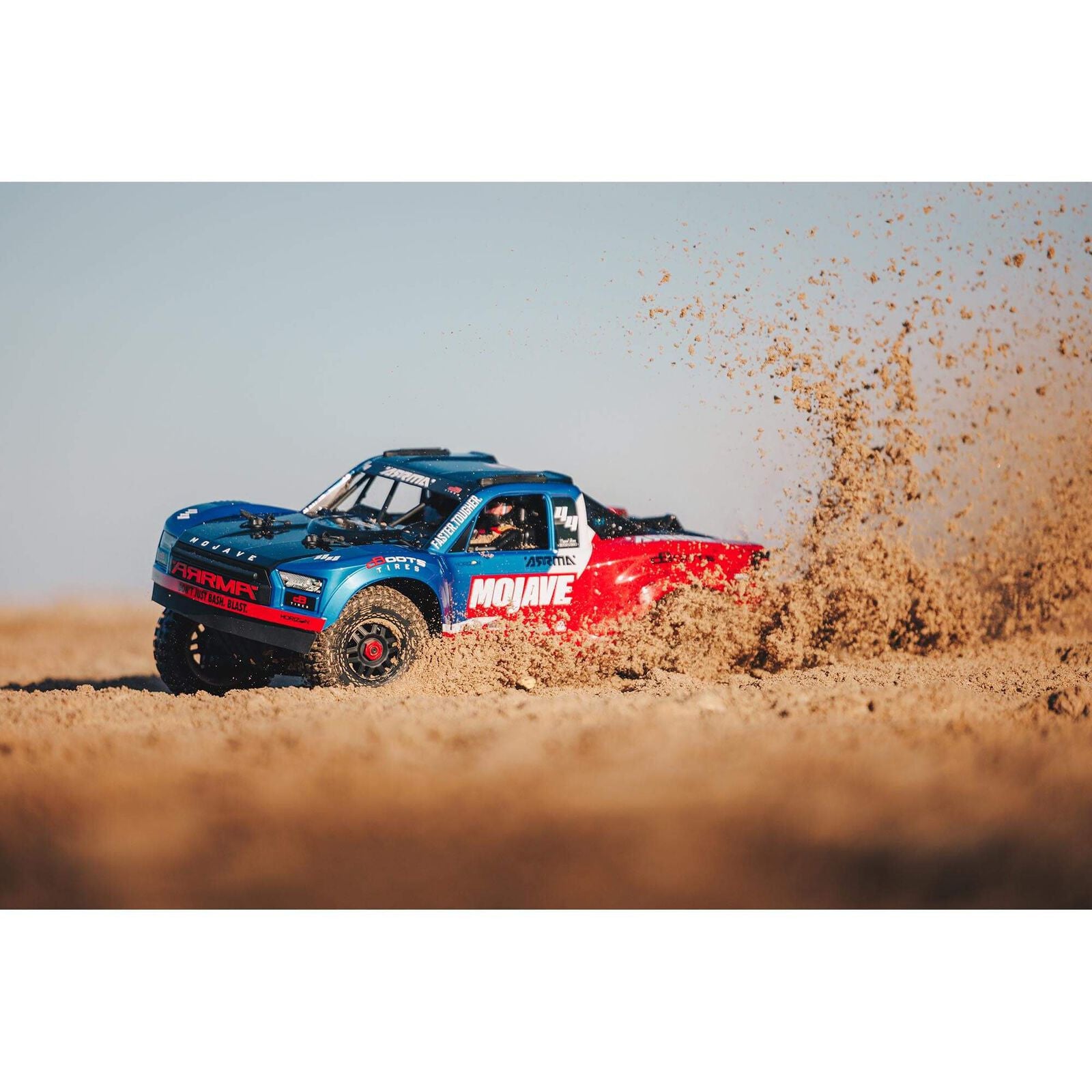 Arrma 1/8 Mojave 4S 4x4 BLX Desert Truck RTR bleu - ARA4404T2 - Breizh Modélisme.