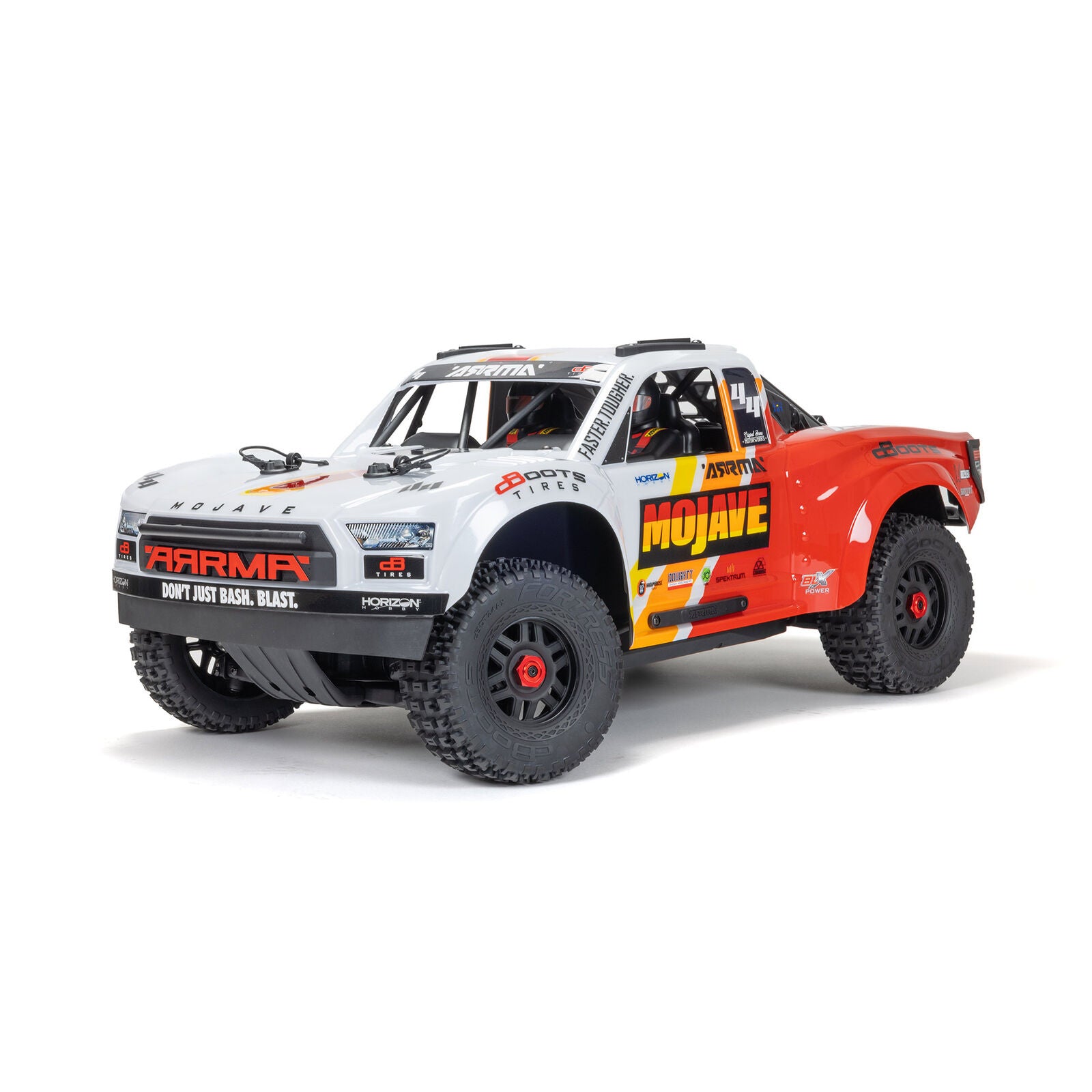 Arrma 1/8 Mojave 4S 4x4 BLX Desert Truck RTR, White - ARA4404T1 - Breizh Modélisme.