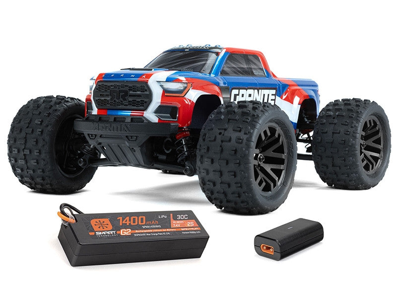 Arrma Granite Grom 4WD 1/18 RTR Truck RC bleu ARA2102T1 - Breizh Modélisme.