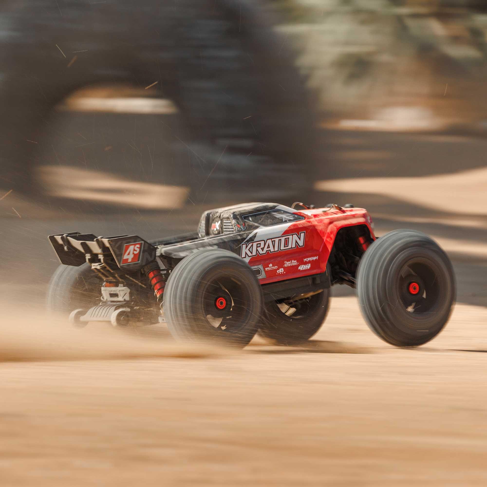Arrma Kraton 1/10 4X4 4S V2 BLX Monster truck RTR Rouge - Breizh Modélisme.