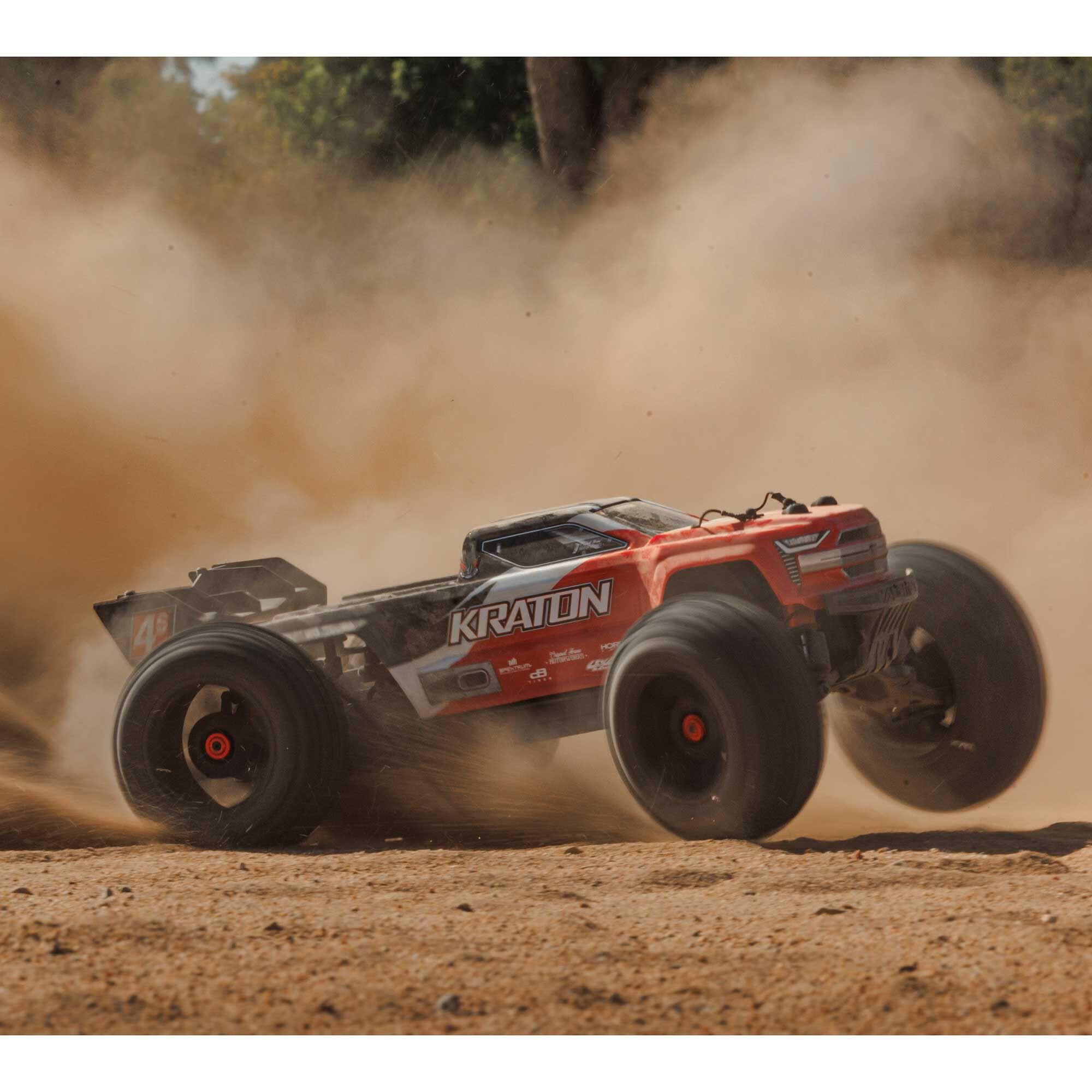 Arrma Kraton 1/10 4X4 4S V2 BLX Monster truck RTR Rouge - Breizh Modélisme.