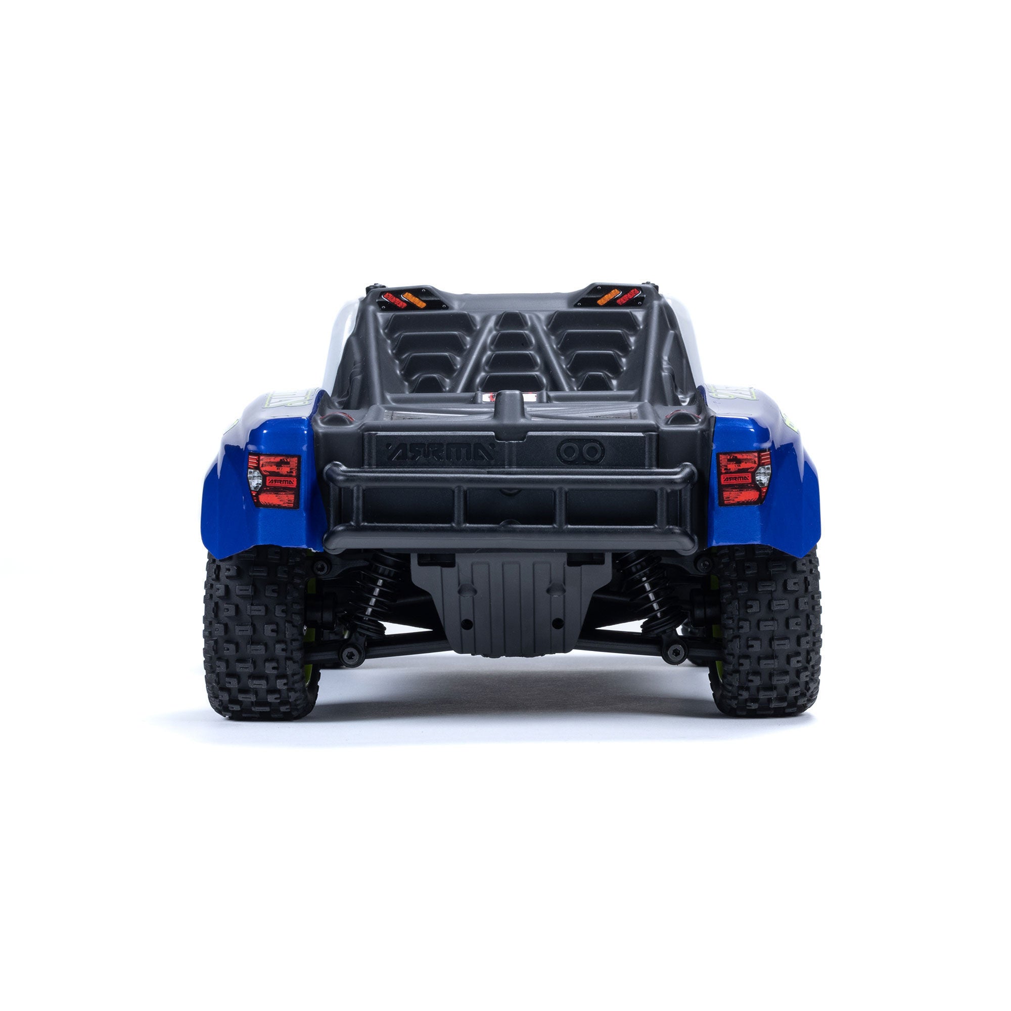 Arrma Mojave Grom Mega 1/16 380 4X4 Small Scale Desert Truck RTR blanc/bleu - Breizh Modélisme.