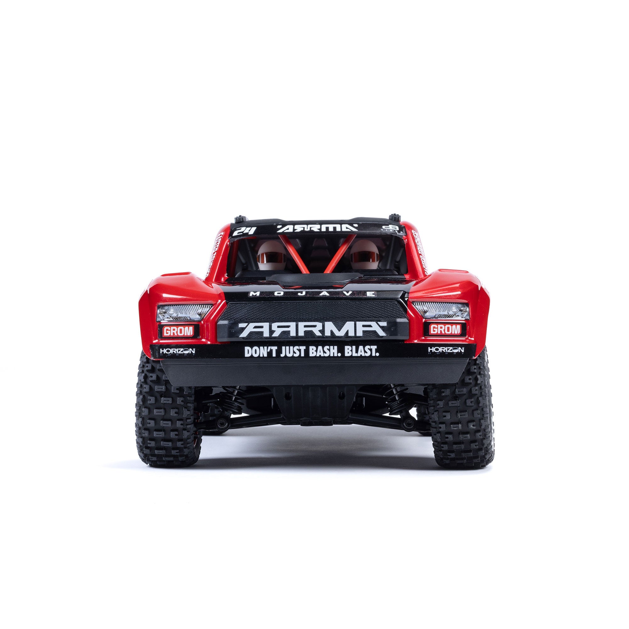 Arrma Mojave Grom Mega 1/16 380 4X4 Small Scale Desert Truck RTR rouge/noir - Breizh Modélisme.