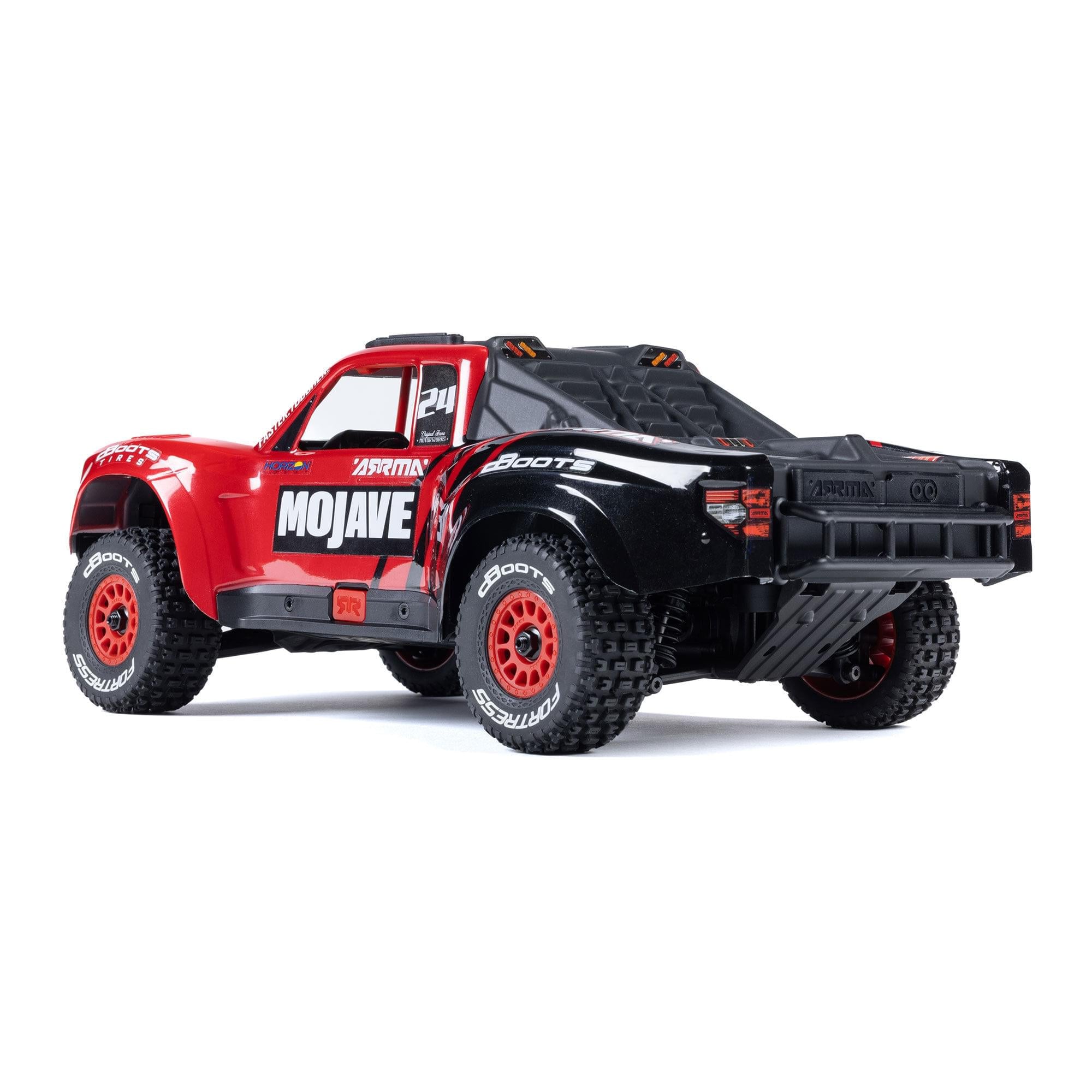 Arrma Mojave Grom Mega 1/16 380 4X4 Small Scale Desert Truck RTR rouge/noir - Breizh Modélisme.