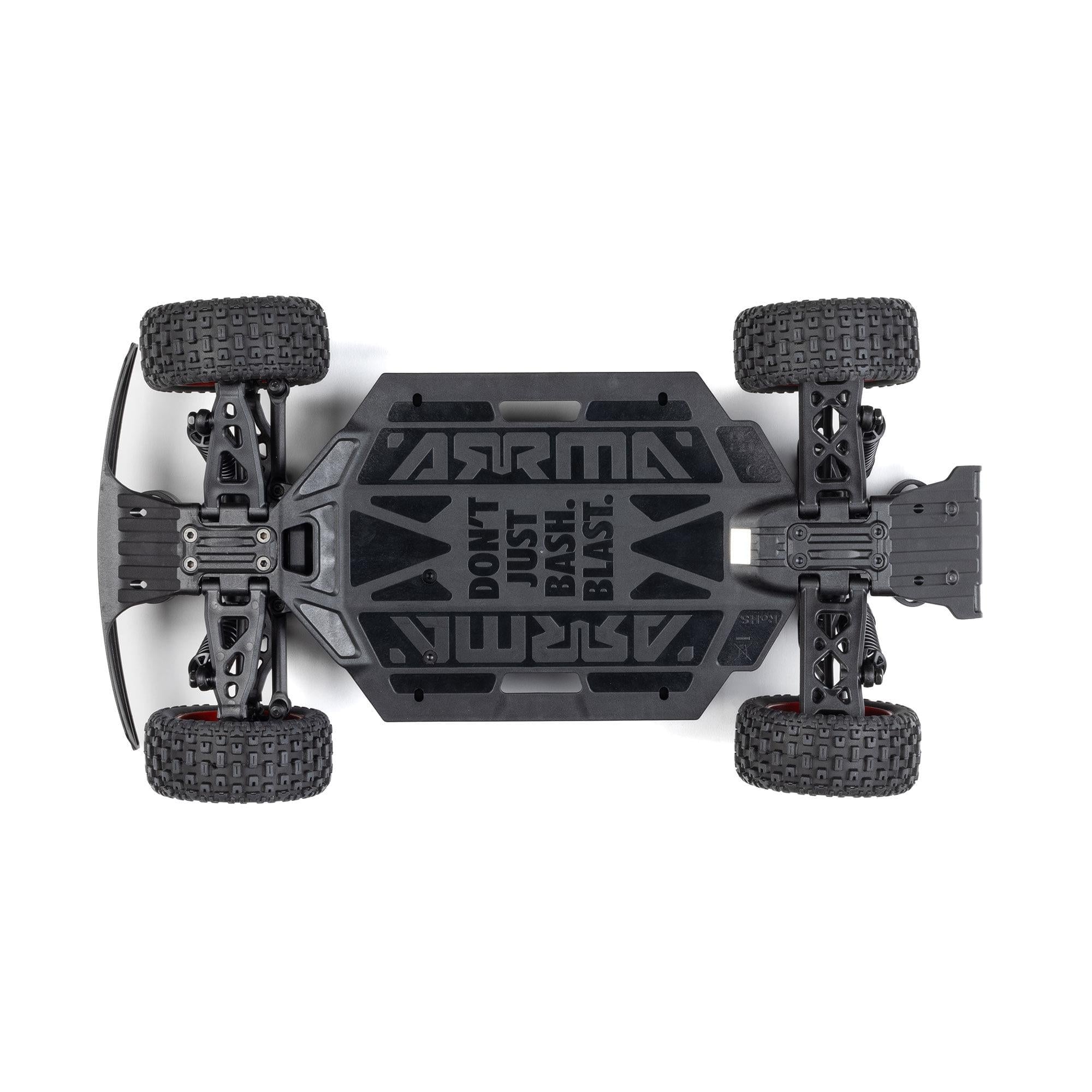 Arrma Mojave Grom Mega 1/16 380 4X4 Small Scale Desert Truck RTR rouge/noir - Breizh Modélisme.