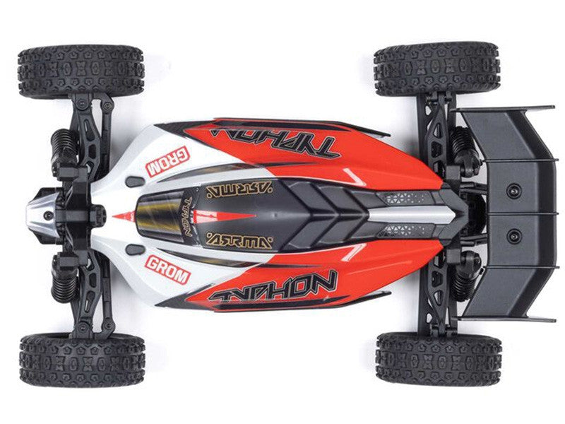 Arrma Typhon Grom 4WD 1/14 RTR buggy RC rouge ARA2106T2 - Breizh Modélisme.