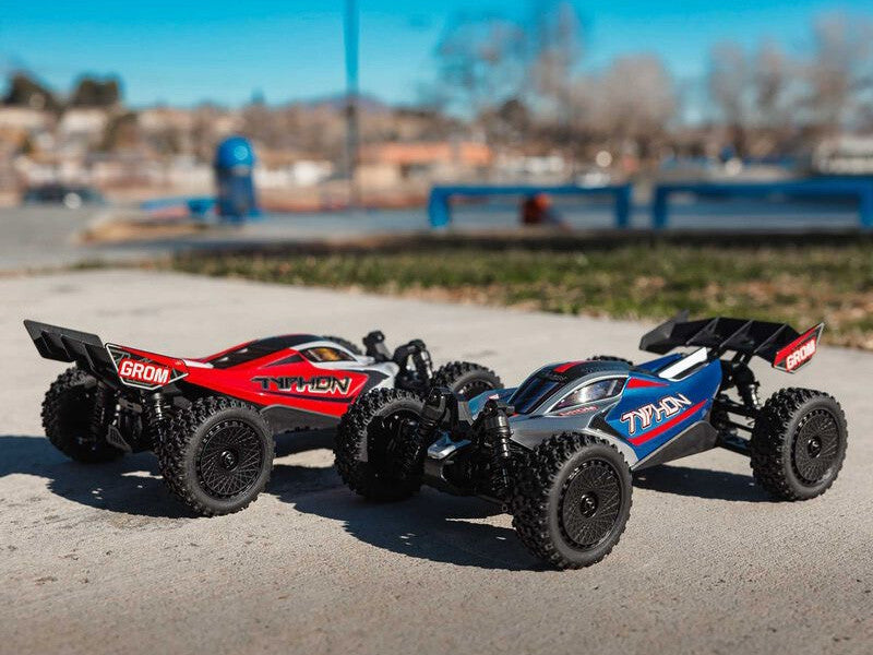 Arrma Typhon Grom 4WD 1/14 RTR buggy RC rouge ARA2106T2 - Breizh Modélisme.