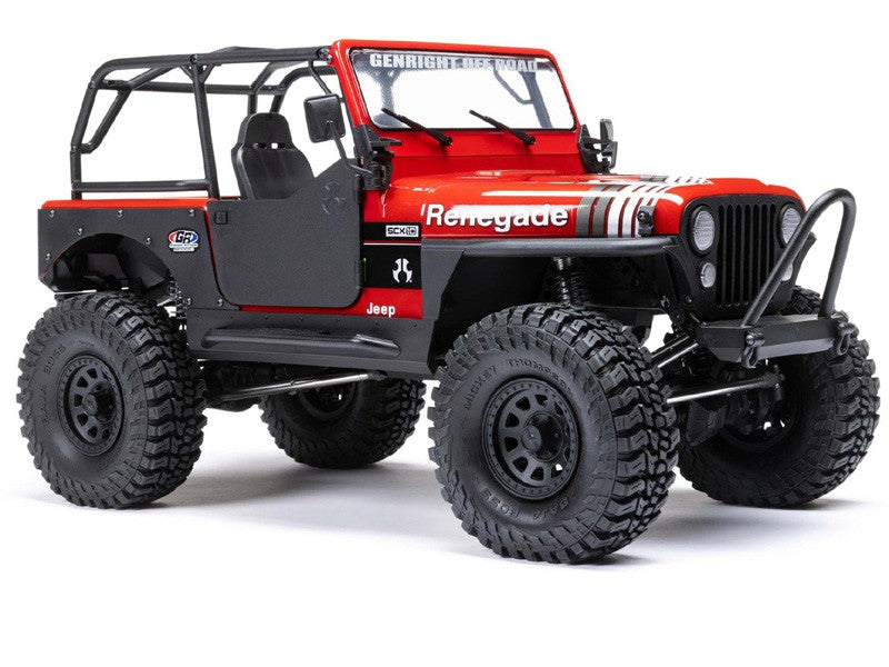 Crawler Axial 1/10 SCX10 III Jeep CJ-7 4WD charbon RTR - rouge AXI03008T1 - Breizh Modélisme.
