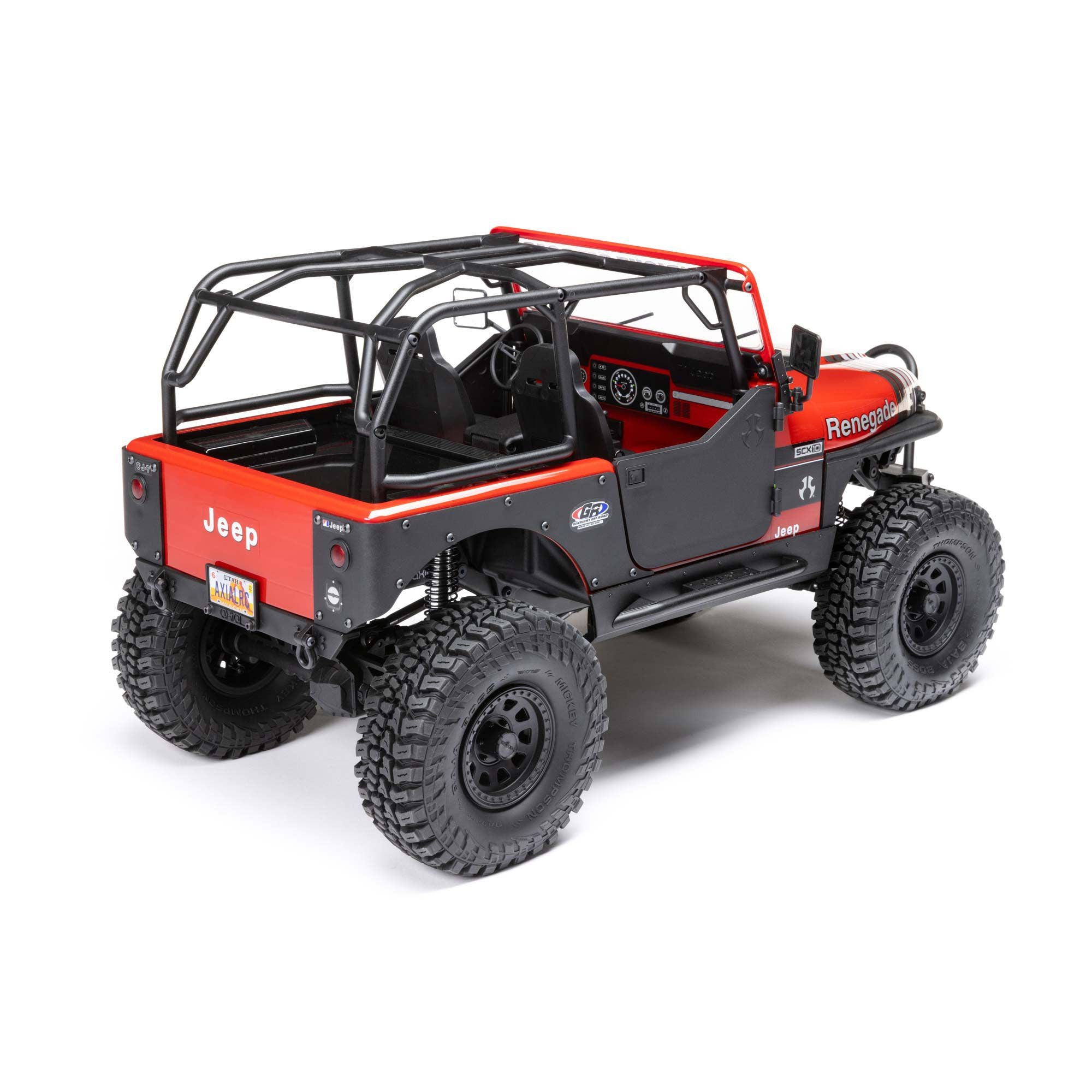 Crawler Axial 1/10 SCX10 III Jeep CJ-7 4WD charbon RTR - rouge AXI03008T1 - Breizh Modélisme.