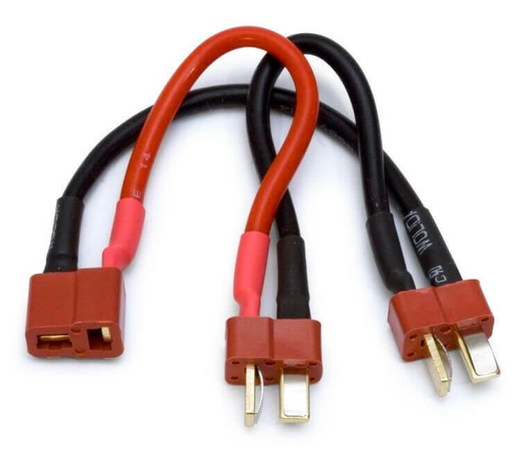 Adaptateur, Deans/T-plug, 2 en 1 en série - Breizh Modélisme.