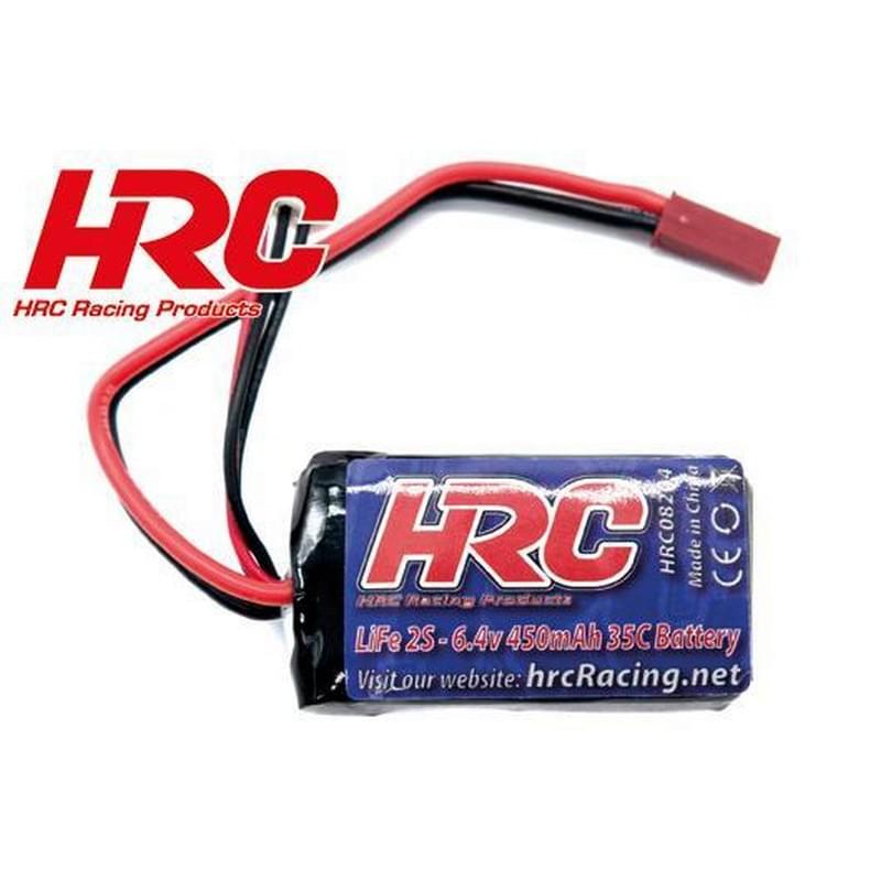 Batterie HRC Racing LiFe 6.4V 450mAh 35C BEC - Bateau Joysway 8108V5 - Breizh Modélisme.