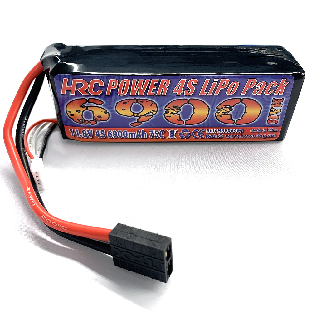 Batterie LiPo 4S 14.8V 6900mAh 75C Traxxas WideMaxx / XMaxx / XRT - Breizh Modélisme.