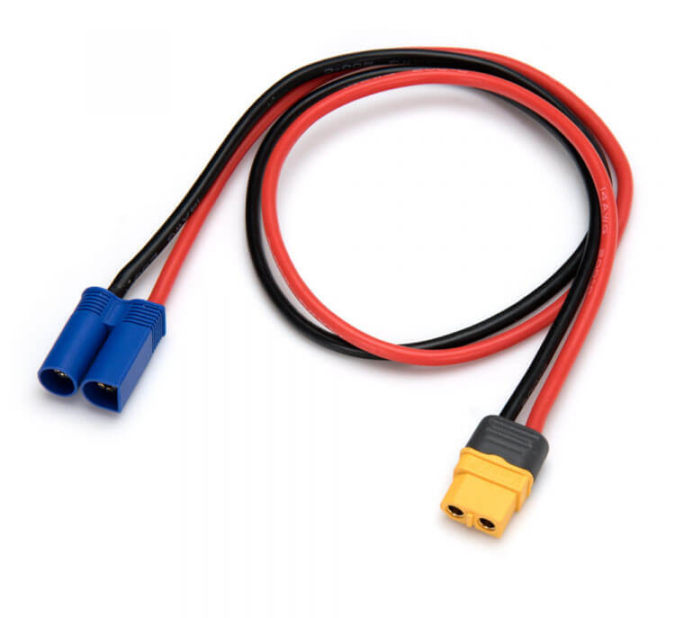 Câble 60cm pour chargeur sortie XT60 - XT60 vers EC5 - Breizh Modélisme.
