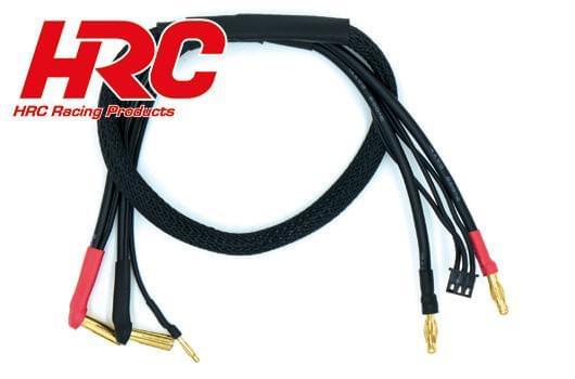 Câble de charge - 4mm PK à prise 5mm & équilibrage pour accu - 50cm - Breizh Modélisme.