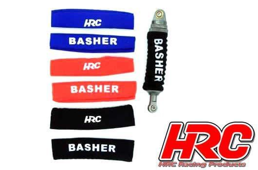 Chaussettes d'amortisseur 80x20x25mm bleu (4 pcs) - HRC28051BL - Breizh Modélisme.