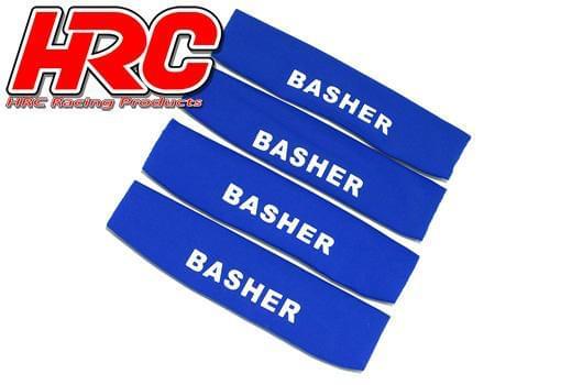 Chaussettes d'amortisseur 90x25x30mm bleu (4 pcs) - HRC28056BL - Breizh Modélisme.