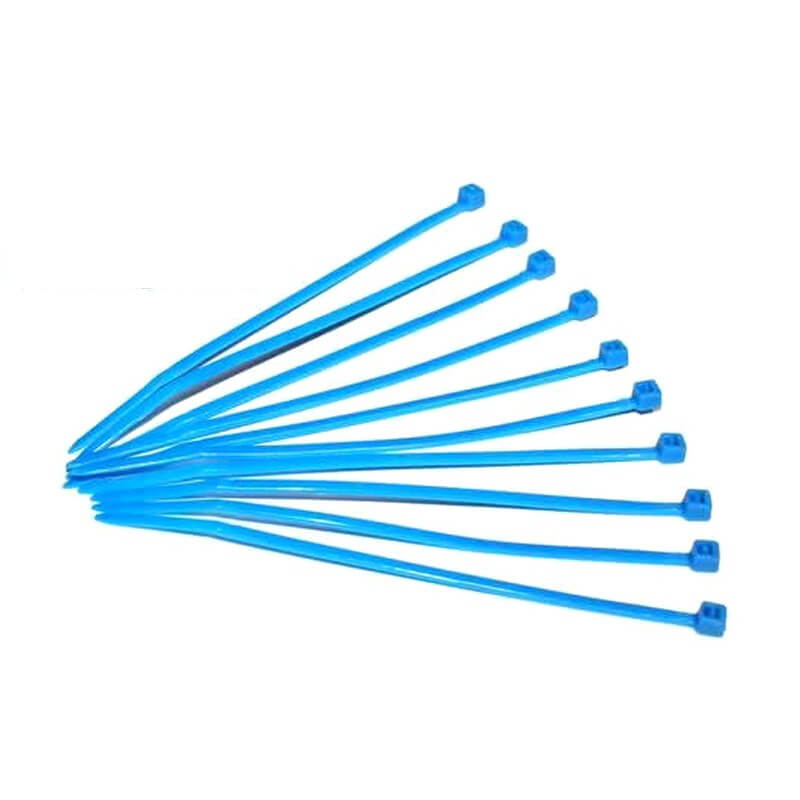 Colliers nylon bleu 2,5x100mm (10 pcs) - HRC5021BL - Breizh Modélisme.